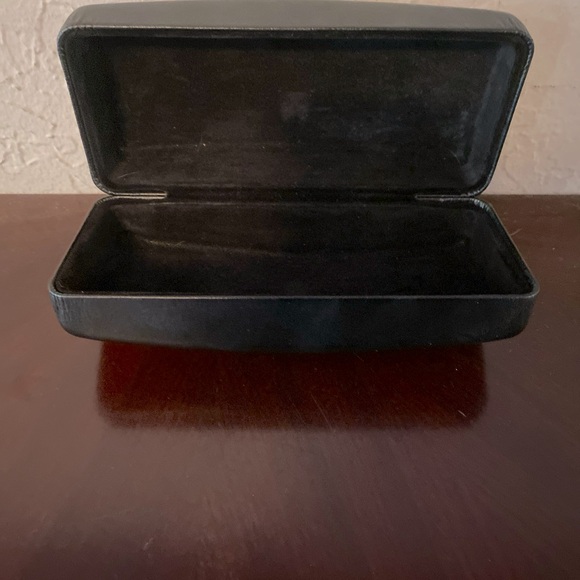 VERSACE Sunglass Case Sunglasses Eyeglasses Black Leather Large Hard Case Great - Picture 6 of 6